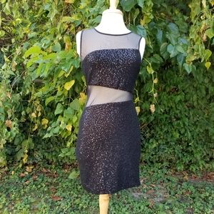 Stretch Mesh Sequin Dress by Material Girl